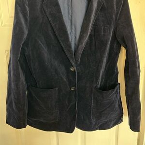 Navy Velvet Blazer